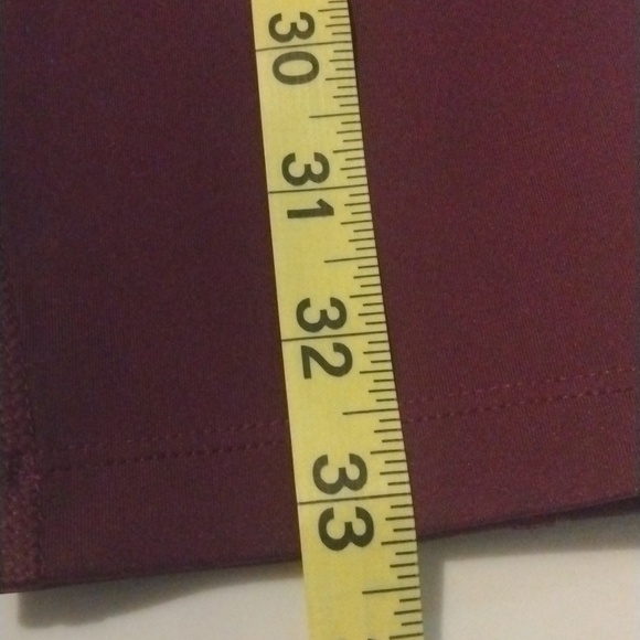 Compression Pocket Leggings, High Rise Waist Pants for Yoga Workout Sz M Plum - Picture 10 of 10